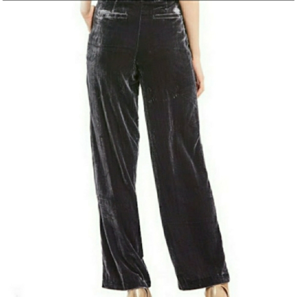 Sigrid Olsen Signature Gray Crushed Velvet Pants - Picture 4 of 6